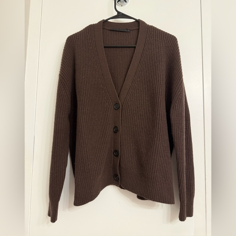 RARE Jenni Kayne Cropped Cocoon Cardigan - chocolate - small